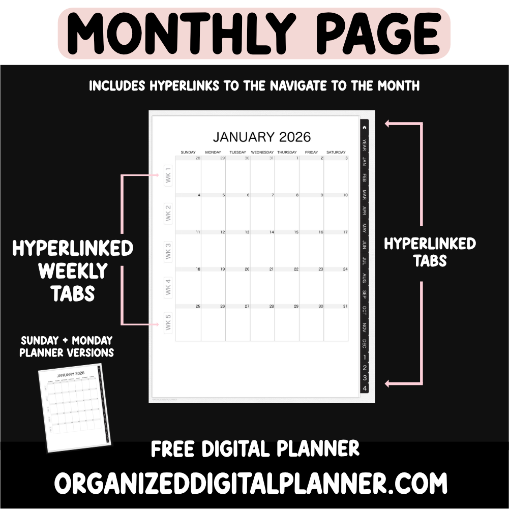 Free 2026 Digital Planner