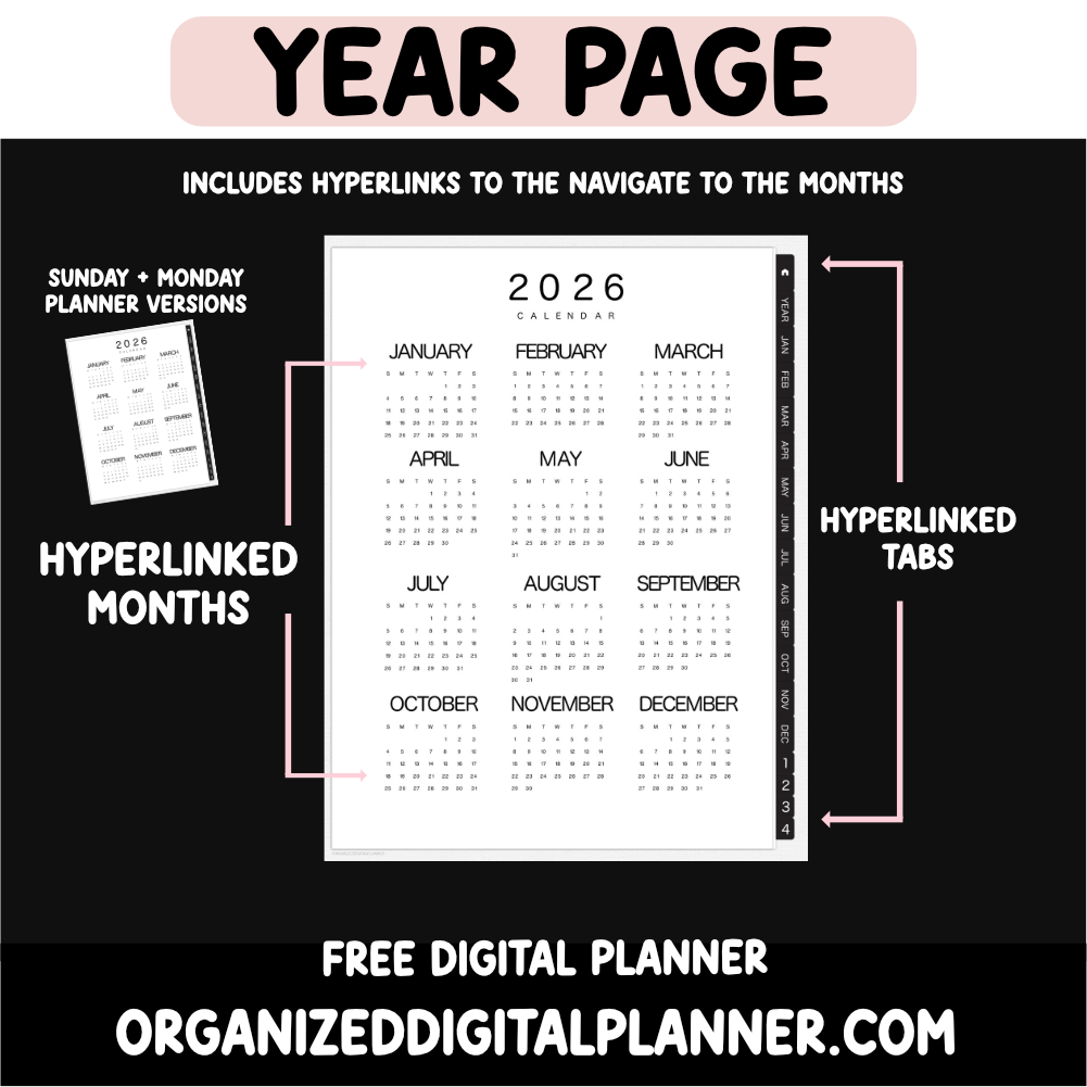 Free 2026 Digital Planner